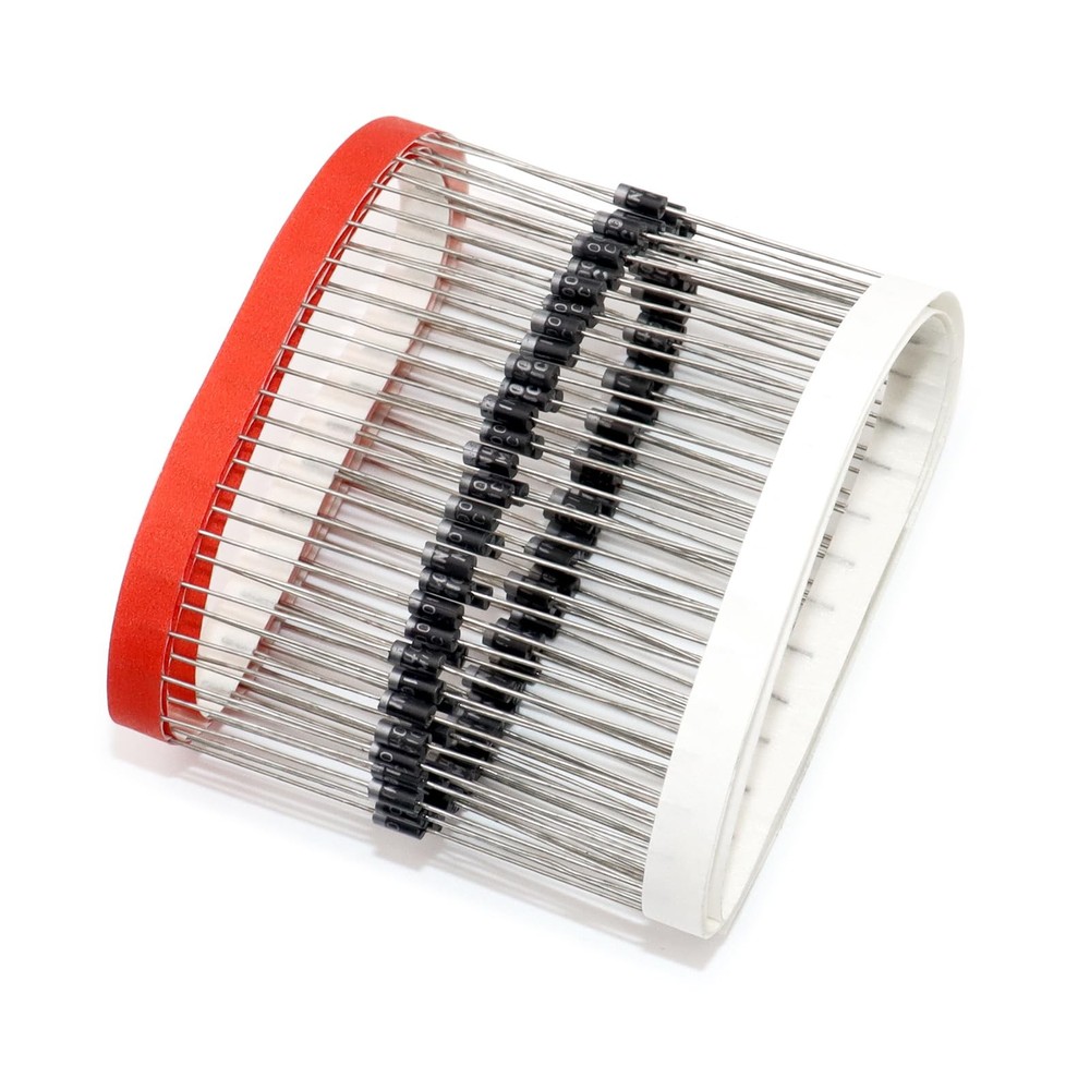 100 Pcs DSSRQI 1N4001 Rectifier Diode, 50V 1A DO41 Electronic Silicon Doorbel…