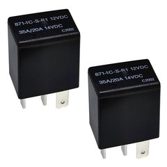 Relay 871-1C-S-R1 Set of 2, 12VDC 5Pin 35/20A High-Performance Micro 280 SPDT…