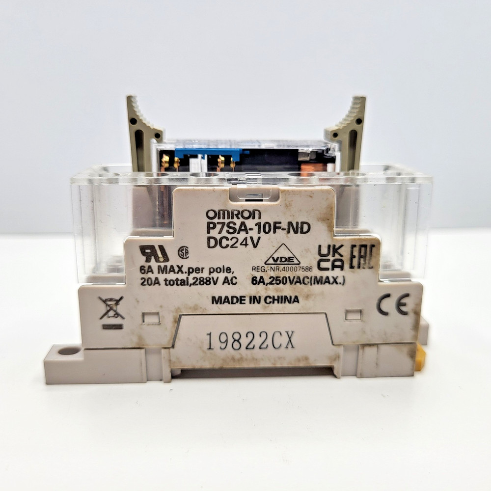 Omron P7SA-10F-ND Relay Socket w/ MY4N 24VDC Relay DIN Mount