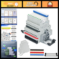 10Pcs Electromechanical Relay 110V-120V AC/DC, SPDT 6A, LED Indicator, DIN Rail
