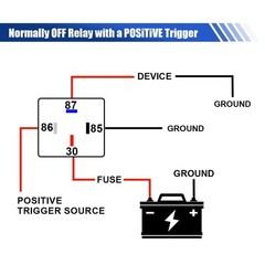 4 Pin 40/30 AMP 12V DC Car Relay Kit, Waterproof Tinned Copper Wires, Heavy Duty
