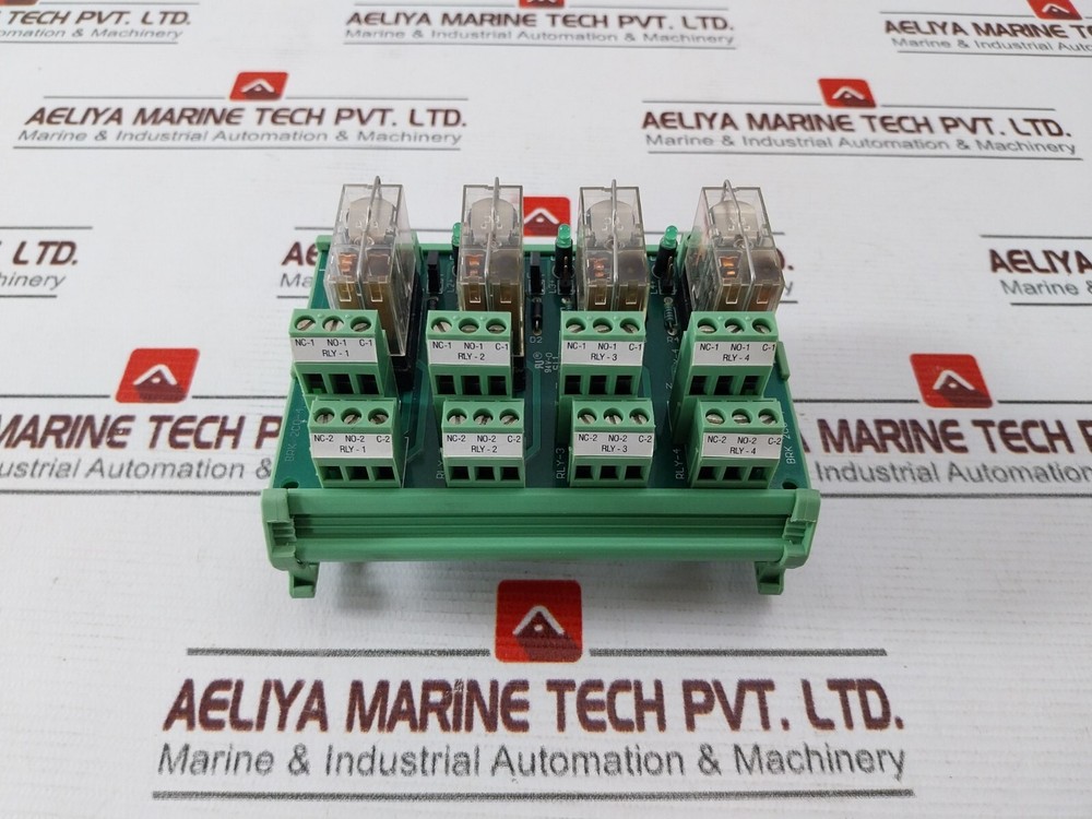 OMRON BRK 2CO-4 Relay Module 94V-0 SL1 BRM 4-24D-2B0 24VDC 0788W4 120 VAC