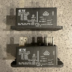 (2) TYCO POTTER & BRUMFIELD T92P7A22-120 RELAYS 30A 120VAC