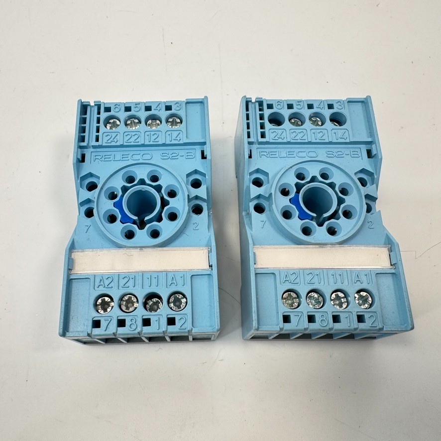 Lot of 2 NEW Releco S2-B Relay Socket 8-Pin 10A 380V Turck