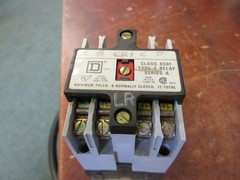 Square D Control Relay 8501 X000 MR 120V Coil 20A Used