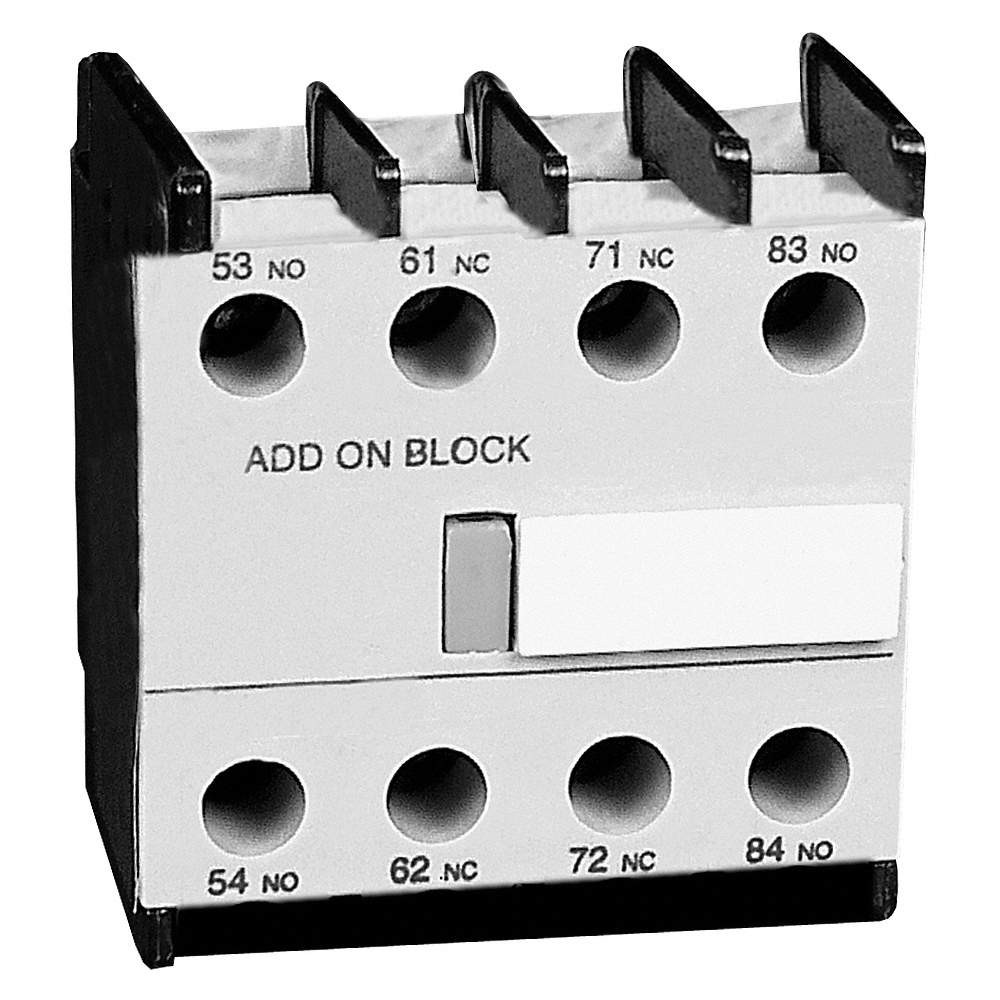 DAYTON 6EAT6 Auxiliary Contact, 3NO/1NC, 2.5 A 6EAT6