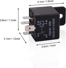 EHDIS Car Relay 4 Pin 12v 40amp Spst Model No.: JD2912-1H-12VDC 40A 14VDC, Auto