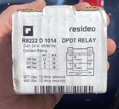 Resideo R8222D1014 General Purpose DPDT Relay 24V AC Coil 15A 6-Pin