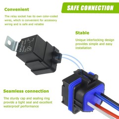 EPLZON 4 PIN 80/60 AMP 12V DC SPST Waterproof Relay Heavy 4