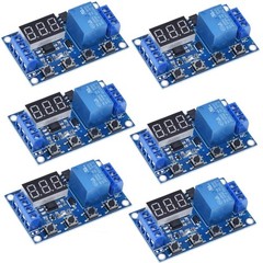 6 PCS Timer Relay Module DC 6-30V Programmable LCD Display 5V Micro USB
