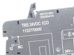 234915 New-No Box; Weidmuller 1122770000 Relay SPDT; 6A; 277VAC; Coil: 24VDC
