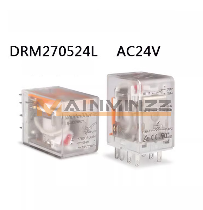 20PCS DRM270524L Intermediate Relay 24VAC 10A/250V 8Pin 207760056064