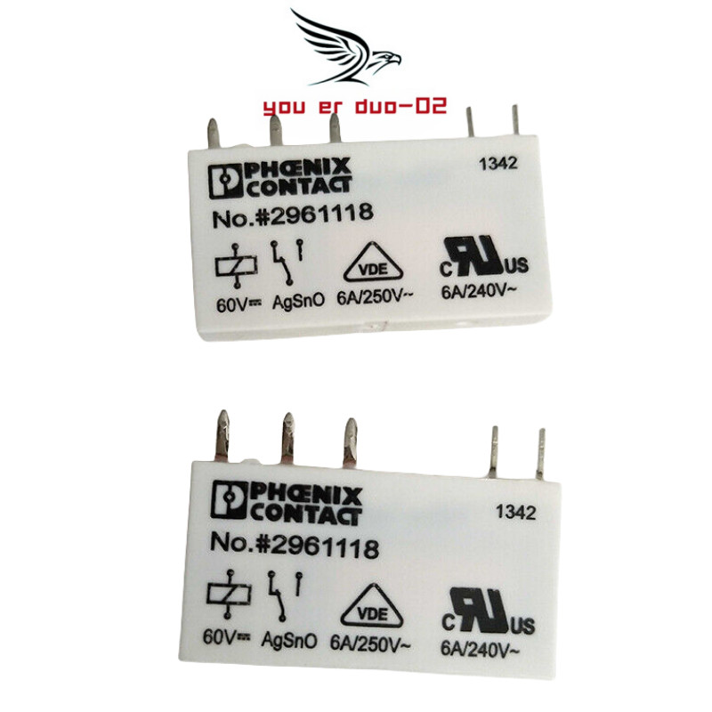 10 PC Brand NEW No.#2961118 Phoenix Contact Miniature Relay 5 Pins 60V 6A/250VAC