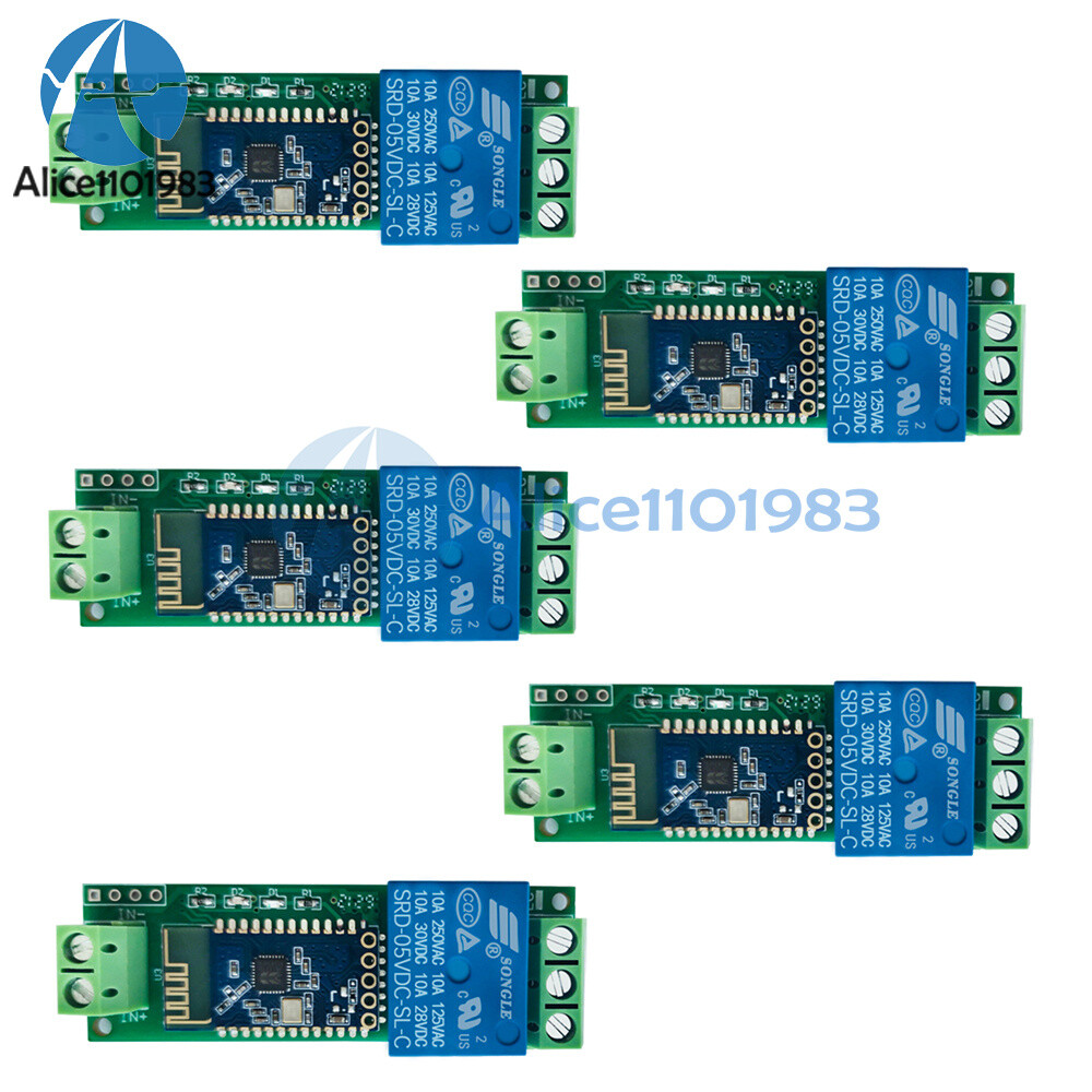 1-10PCS 5V DC 1 Channel Bluetooth Relay Module APP Control Switch IoT Smart Home