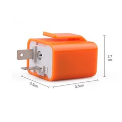 12V 2 Pin Speed Adjustable LED Flasher Relay Motorcycle Turn Signal Indicator