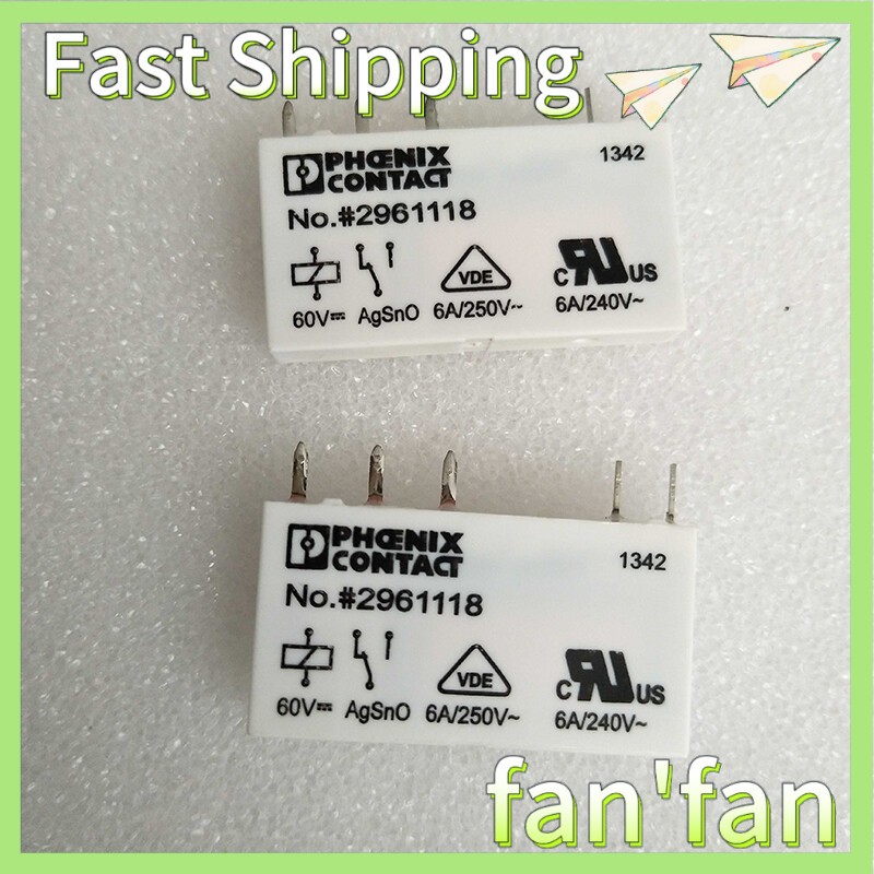 No.#2961118 One Brand Phoenix Contact Miniature Relay 5 Pins 60V 6A/250VAC New