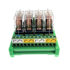 4 Channel AC/DC 24V Rail Mount Relay Interface Module, G2R-1-E