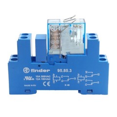 Finder 40.52S Relay W/ Socket & Interface, 1CO (SPDT), 8A 250VAC, 24VDC Coil