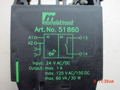MURR ELEKTRONIK 51860 GROUND BRIDGE INPUT RELAY 51860