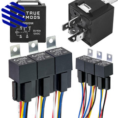 Bosch Style 5-Pin 12V Relay Harness Kit SPDT 30/40 Amp Interlocking Harness 6 PC