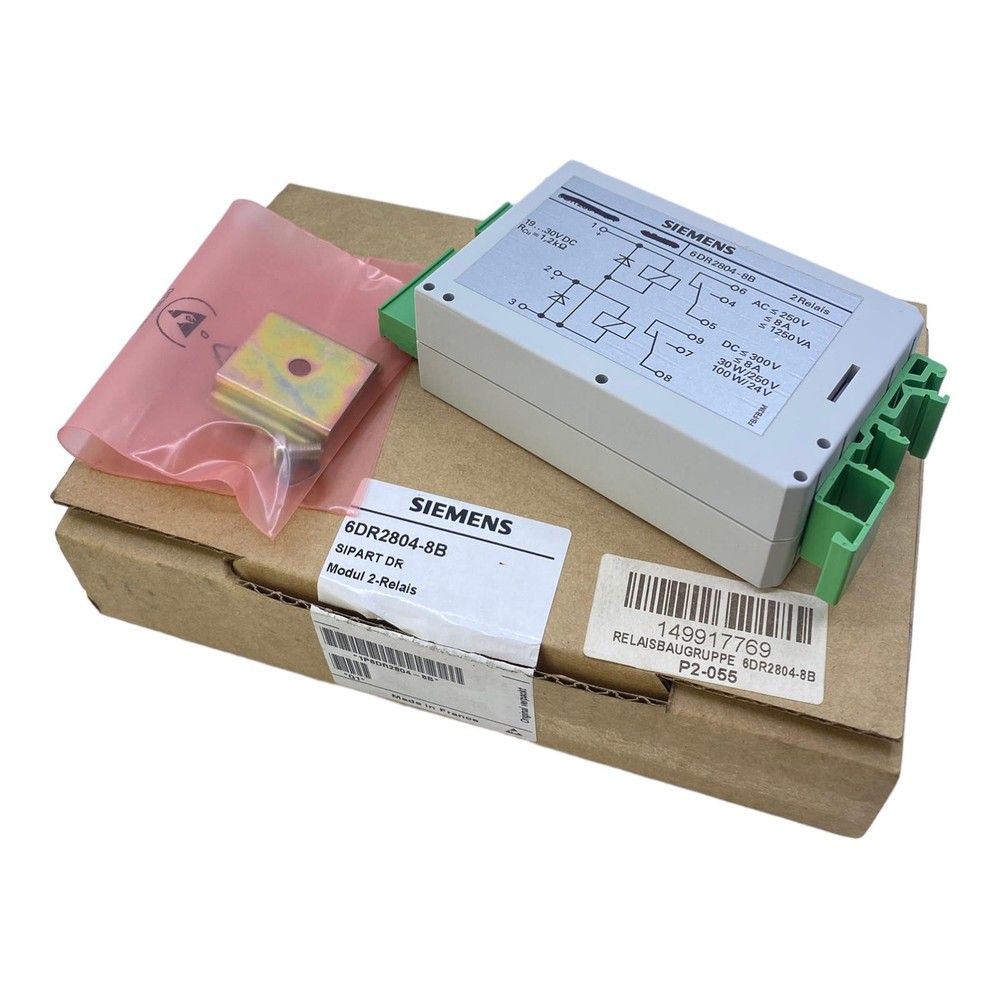 Siemens 6DR2804-8B Koppelrelais-Baugruppe mit 2 Relais 250V AC 8A 300V DC 8A 8A