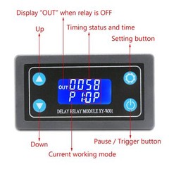 Delay Relay Module DC 6-30V Timer Relay 12V 24V 0.01s-9999min 50mA Digital Ti…