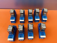 Finder Miniature Power Relay 230VAC W/Socket 10A 300V 94.03 Qty 9