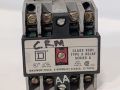 Square D Class 8501 Type X Series A Relay, 8-12 Pole Max, Pre-Owned, As Shown