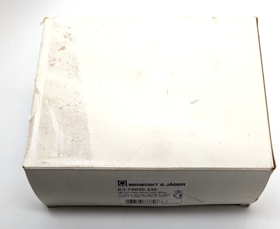 Benedikt & Jäger K3-74K00 230 Capacitor Contactor 75kVAr New Original Packaging