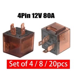 4/8/20Pcs Automotive Relay 12V/24V 80/100A 4/5Pin SPDT Car Relay Control Device