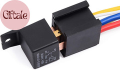 2 Packs Car Relay with Harness Truck Motor Heavy Duty 5-Pin 80A 12V Relay On/Off