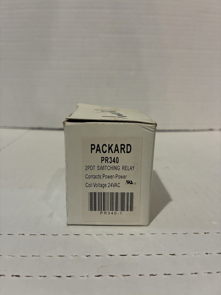 Packard PR340 2PDT Switching Relay Contacts Power-Power Coil Volt 24VAC NOS