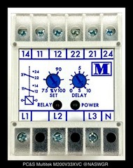 PC&S Multitek M200V33XVC Voltage Relay – 240v – Unused