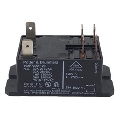 Potter & Brumfield T92P7A22-120 Power Relay, DPST-NO, 30A 277VAC, 120VAC Coil