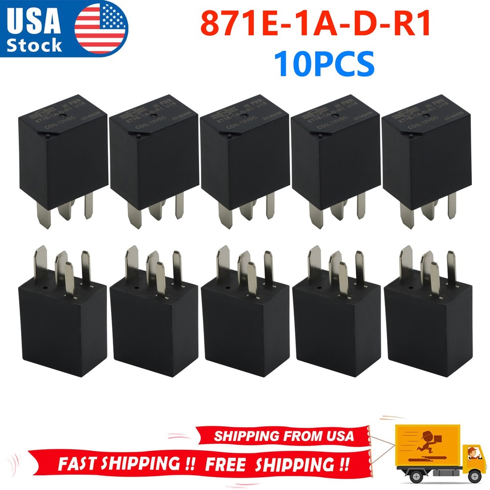 10Pcs 871E-1A-D-R1 U15 12VDC 35A 4Pins Mico ISO Automative Relay