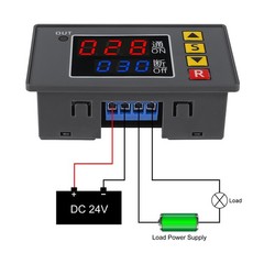 Automotive Digital Timer Relay Board DC 12V 20A 1500W Module with Dual Displa…