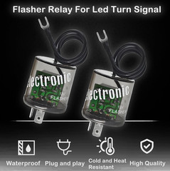LED Flasher Relay 2 Pins 12V (Pack of 2) – Heavy Duty Turn Signal Flasher Relay