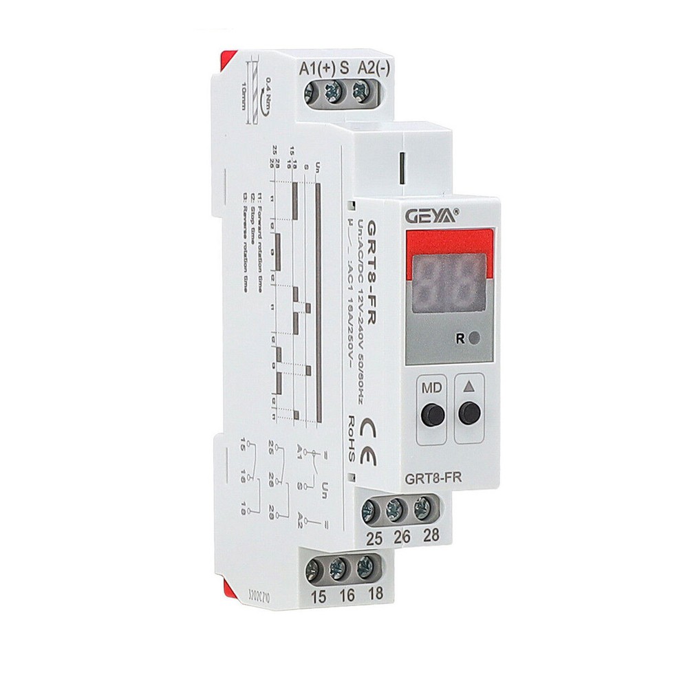 GEYA Digital Forward & Reverse Timer Relay Switch 16A AC/DC12V-240V For Motor