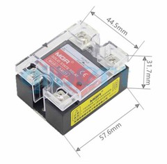 AC-AC SSR 10-100A 70-280VAC In to 24-480VAC Out Single Phase Solid State Relay