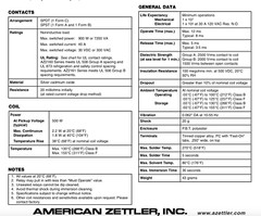 4x American Zettler AZ2160-1A-15DEF – AZ2160 Series – 30A Miniature Power Relay