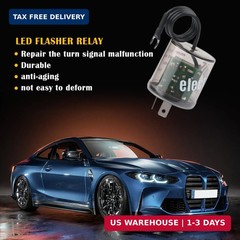 2Pin LED Flasher Relay with Ground Wire,12V Car Flasher Relay for Fixing LED Tur