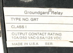 Westinghouse GFR-02 Groundgard Relay Type GRT Class I 10A/250VAC 0.5A/125VDC