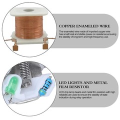 Electromagnetic Power Relay, 14-Pin 5 AMP 110V/120V AC Relay Coil w/Socket Base