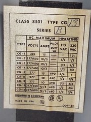 Square D 8501-CG13 Relay in Enclosure