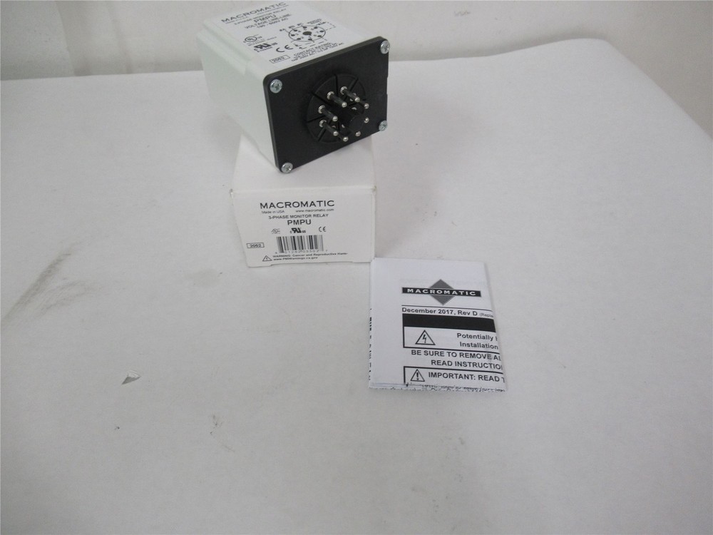 254976 New In Box; Macromatic PMPU Monitor Relay 3 Phase 190-500V AC