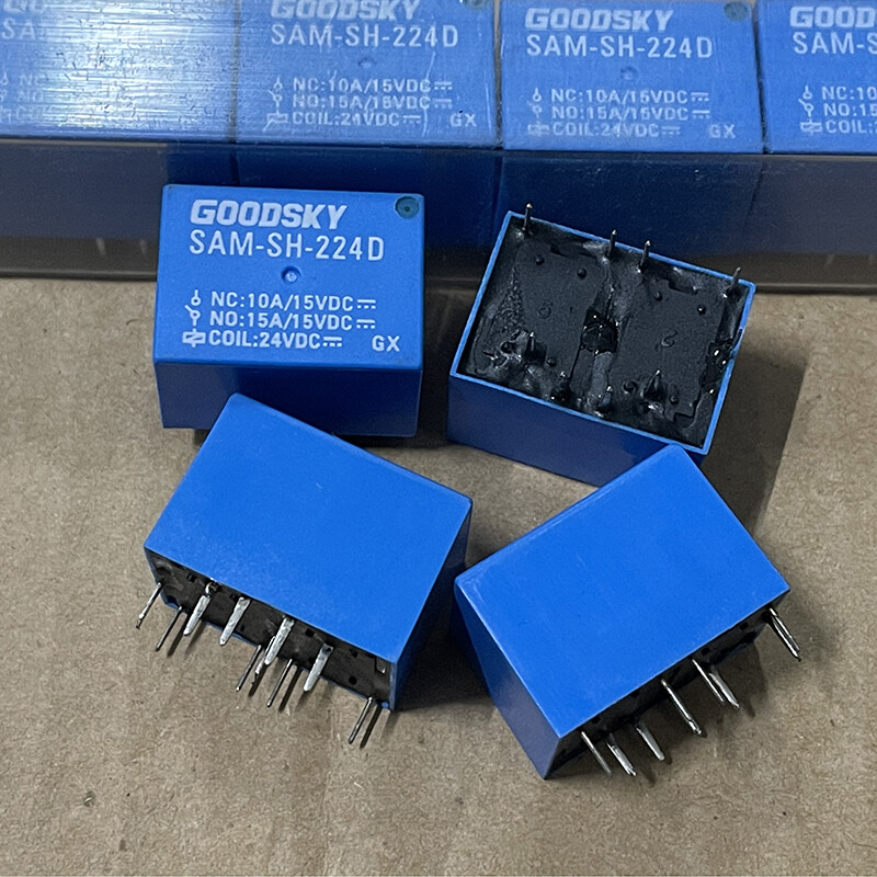 5Pcs GOODSKY SAM-SH-224D 24VDC Power Relay 9Pins 10A 15VDC