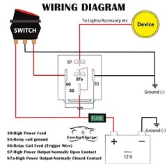 10 Pack 30/40 AMP 12V Relay Switch（SPDT）,Waterproof 5-Pin Switch,for…