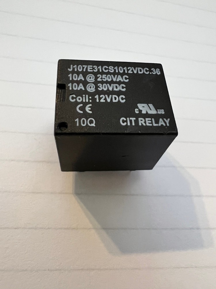 CIT Relay, JS,PCB Mount, Form A, 10A, 12VDC Coil, J107E31CS1012VDC.36, Lot of 50