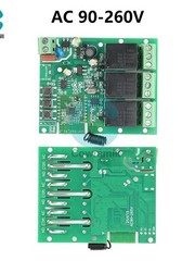 AC90-260V/DC5V-32V 3CH Self-Locking WIFI Bluetooth Relay Module 433Mhz RF Remote