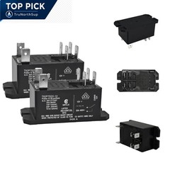12V DC Power Relay Pack of 2 30A Panel Mount DPST-NO High Power PCB Relay